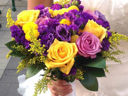 Malta Wedding Inspirations - Purple and Yellow Wedding Bouquet