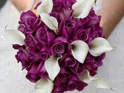 Malta Wedding Inspirations - Modern Purple Roses Wedding Bouquet
