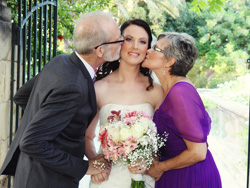 A final kiss before the civil wedding