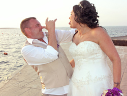Nicki and Daniel - Having fun after their Civil Ceremony in Malta