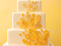 Malta Wedding Inspirations - Modern Yellow Wedding Cake