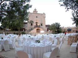 Wedding Dinner Setup at Castello Nobile